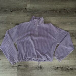 Women's Purple Ribbed Sweater